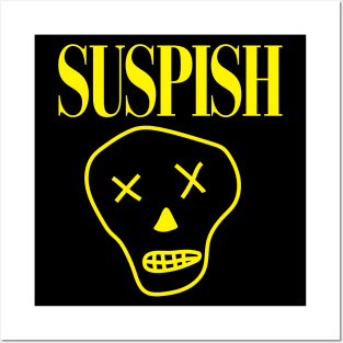 Bailey Sarian Suspish Yellow Skull Posters and Art